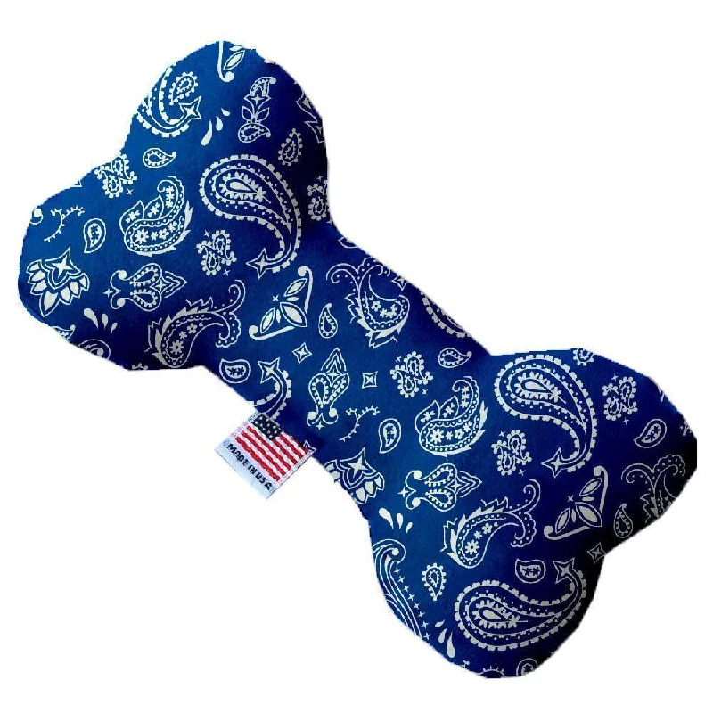 Plush Bone Dog Toy Blue Western