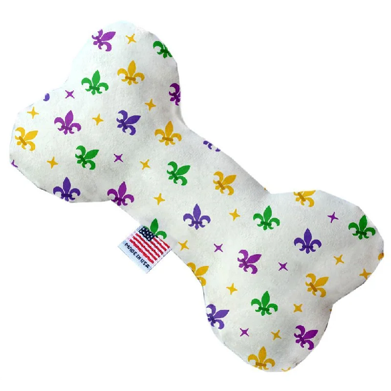 Plush Bone Dog Toy Confetti Fleur De Lis