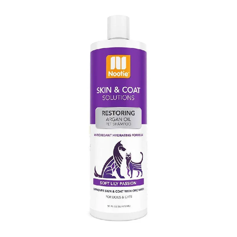 Nootie Skin & Coat Solutions Pet Shampoo Restoring Argan Oil  Soft Lily Passion 16oz