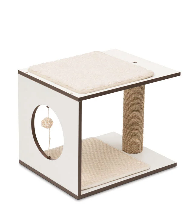 Premium Cat Furniture V-Stool - White