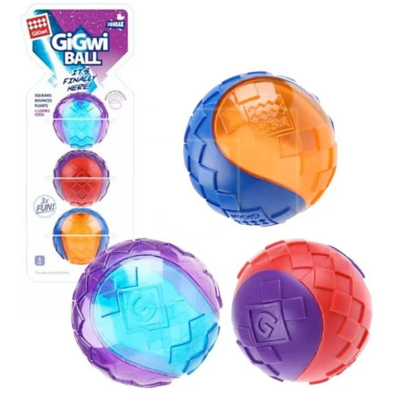 Gigwi Ball Squeaker Small 3pk