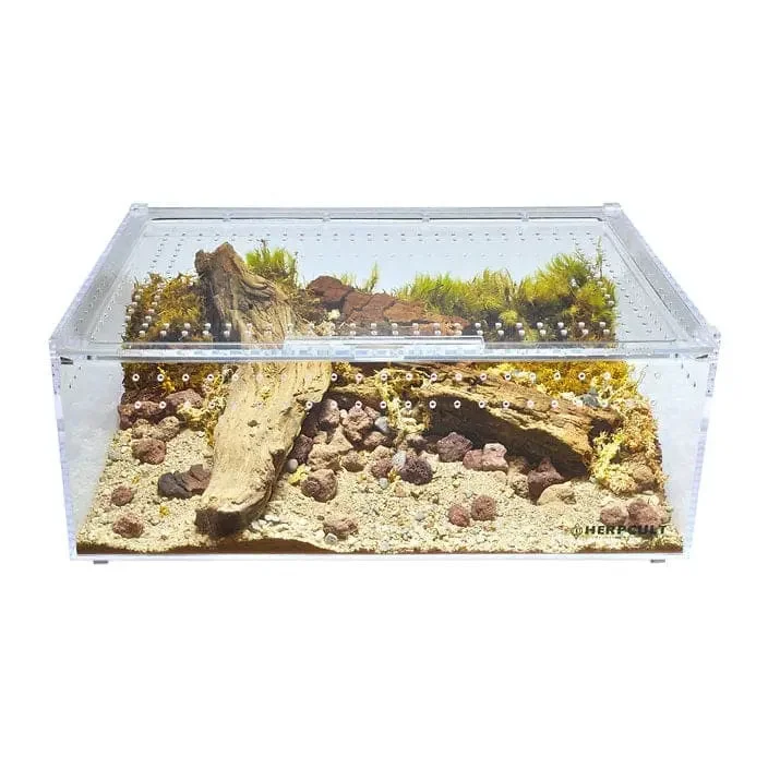 Acrylic Enclosure XLarge Clear Top Transparent Reptile Breeding Box Terrarium Cage Tank for Geckos,