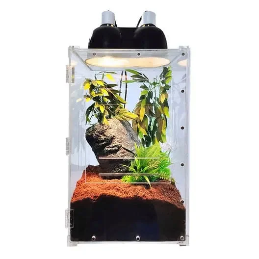 Acrylic Front-Opening Enclosure Reptile XLarge Reptile Breeding Box Terrarium Cage Tank for Geckos,