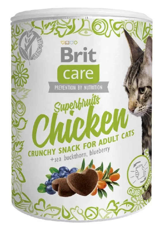 BRIT CARE Superfruits Chicken, hrskava poslastica, piletina, bez žitarica, 100 g