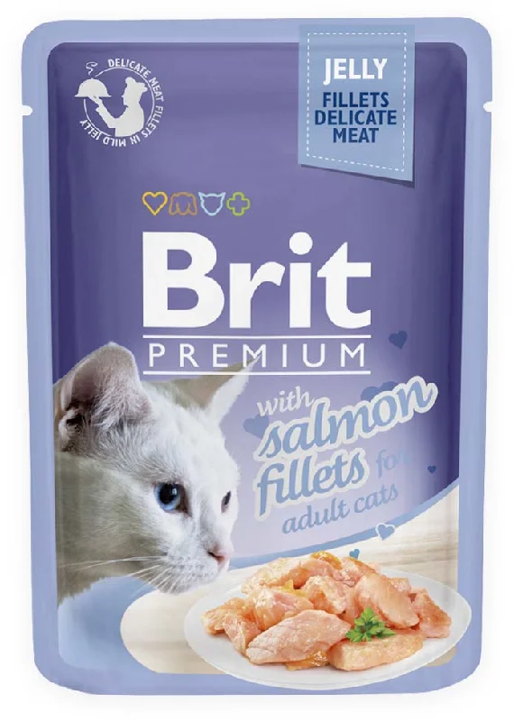 BRIT PREMIUM Fileti u želeu s lososom, 85 g