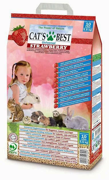 CAT'S BEST Universal Jagoda, upijajući biljni pijesak za ljubimce,mirisni, 5,5kg