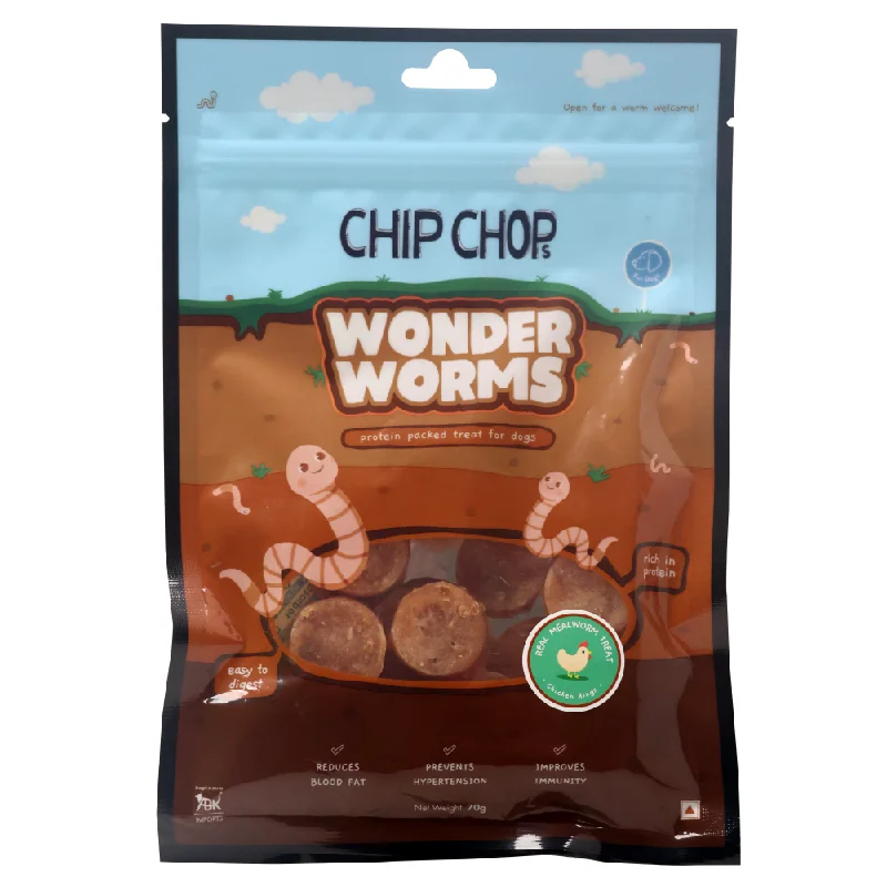 Chip Chops Wonder Worms Chicken Rings with Mealworm Dog Treats