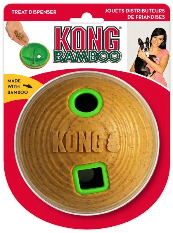 KONG Igračka za pse Bamboo Feeder Ball M, 12x12x12cm