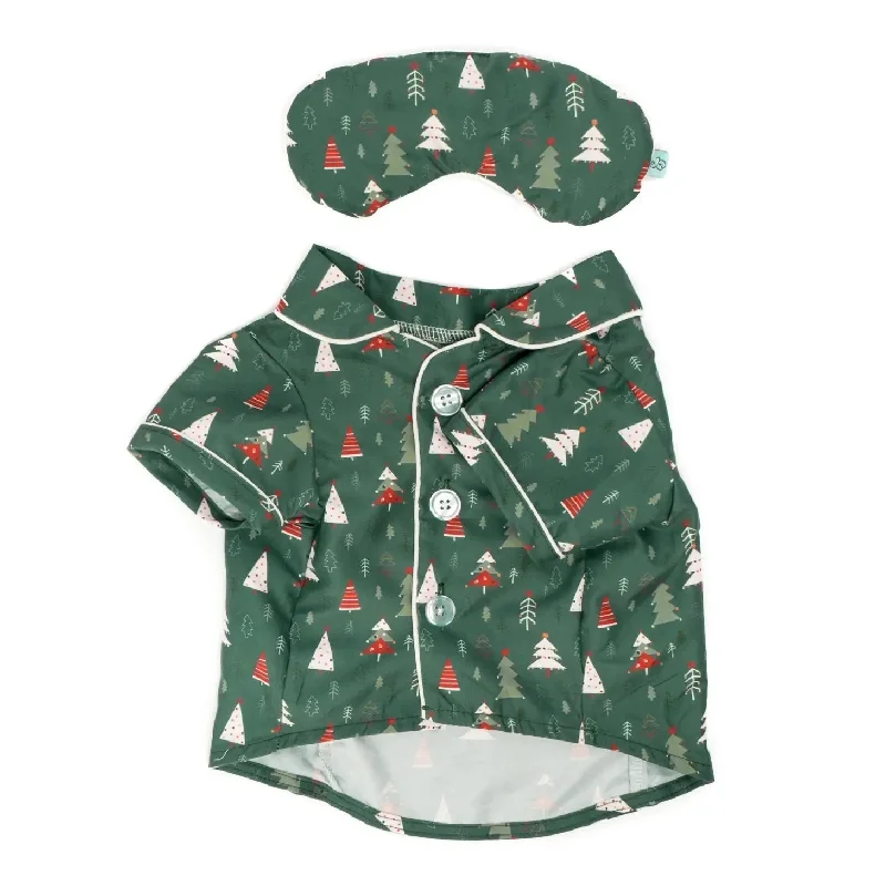 Santa Land Dog Pajamas (+ Matching Human Eye Mask) (CLEARANCE)