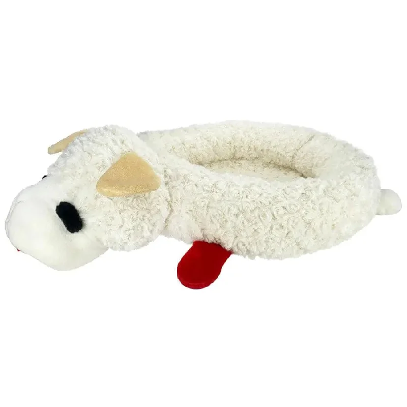 Multipet Lamb Chop Bolster Style Dog Bed Medium 27In X 18.5 in