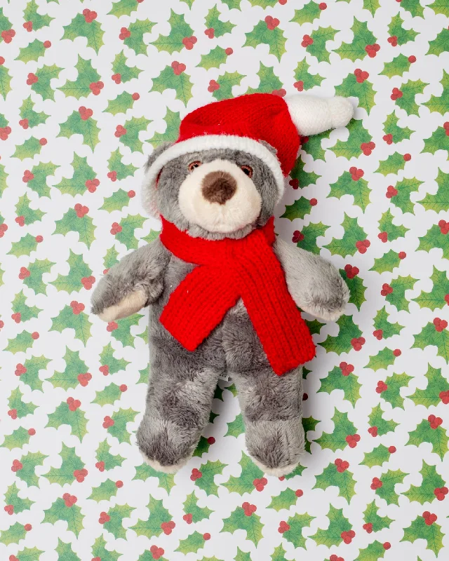 Nicky Bear Cub Holiday Plush Squeaky Dog Toy