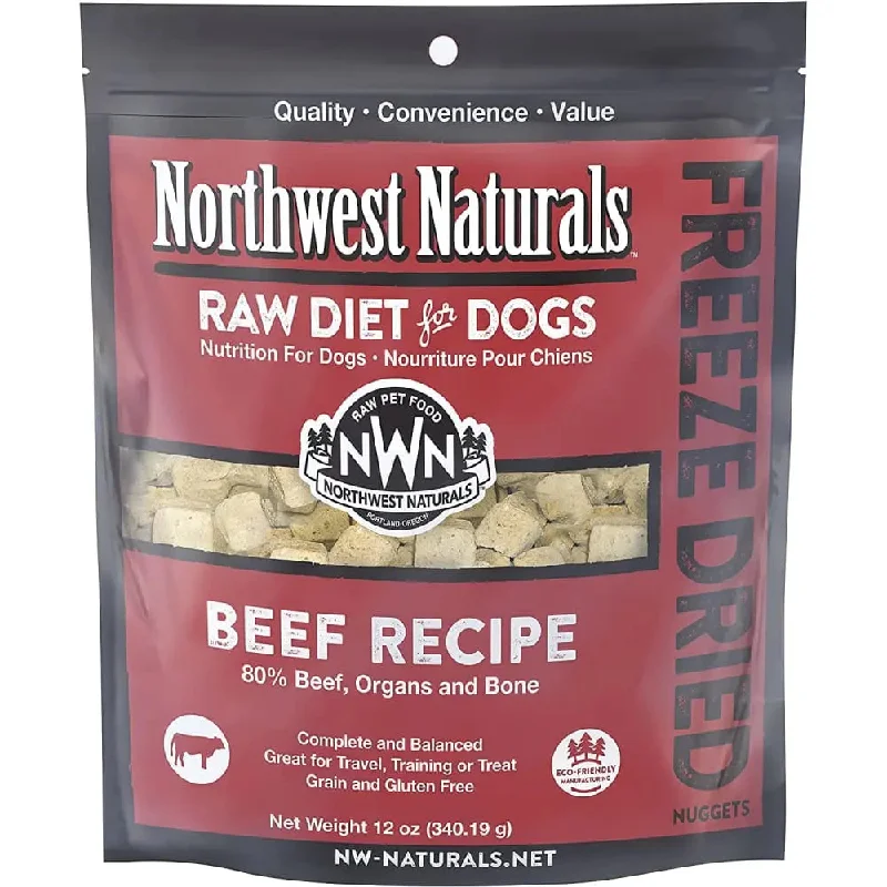 Northwest Naturals Freeze Dried Raw Diet for Dogs Beef Nuggets Dog Food