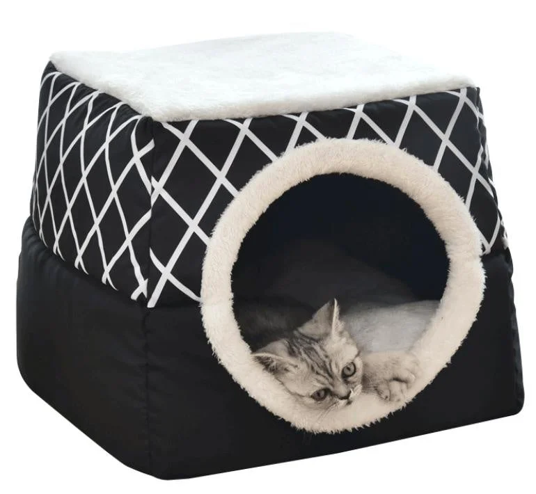 Pets Club  Cub Indoor House with Sponge and Anti Slip Bottom X-Large/Black