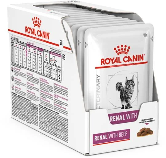 RC VHN Cat Renal s govedinom, za potporu rada bubrega, vrećice 12x85g