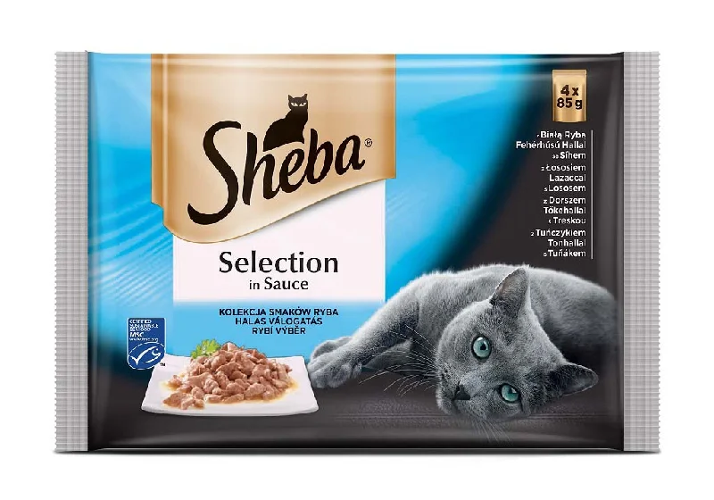 SHEBA Selection Multipack, ribe u umaku, 4x85g