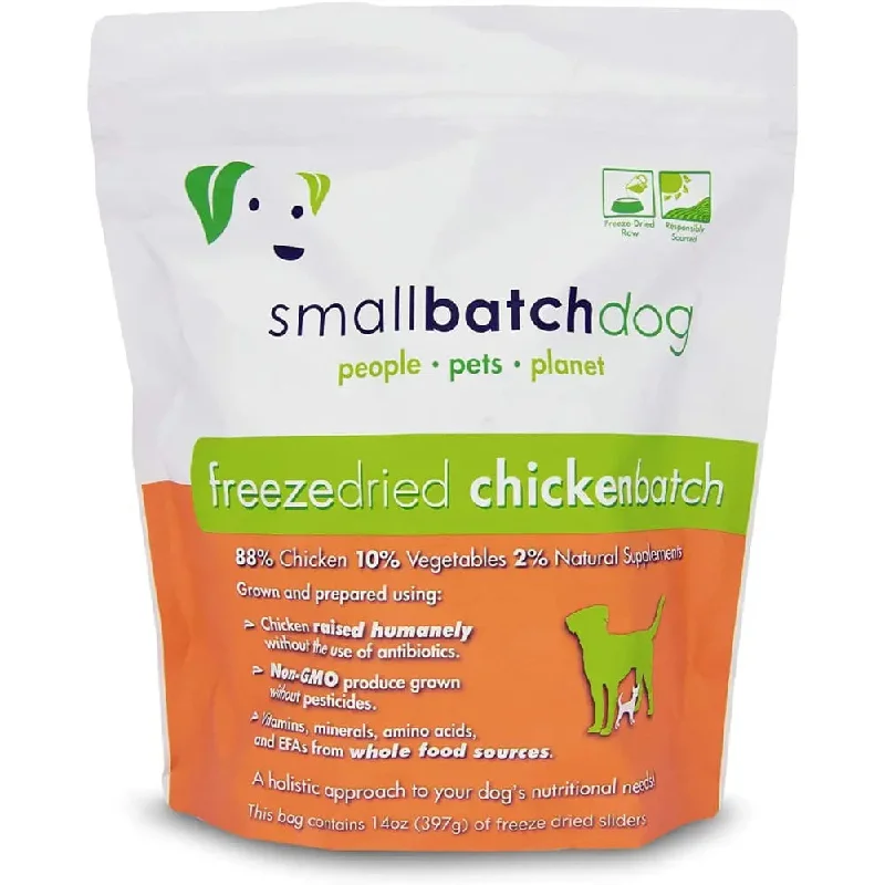 Smallbatch Pets Freeze-Dried Premium Raw Food Diet for Dogs, Chicken Sliders Dog Food