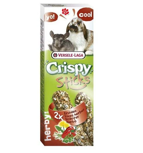 VERSELE-LAGA Crispy Sticks pt iepuri şi şinşila Ierburi, 2bucăţi, 110g