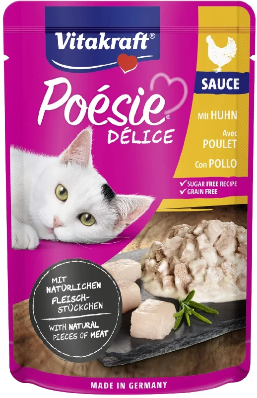 VITAKRAFT Poesie Delice Sauce Plic pentru pisici, cu File de Pui în Sos 85g