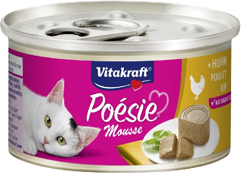 VITAKRAFT Poesie Mousse Conservă pentru pisici, cu Pui 85g