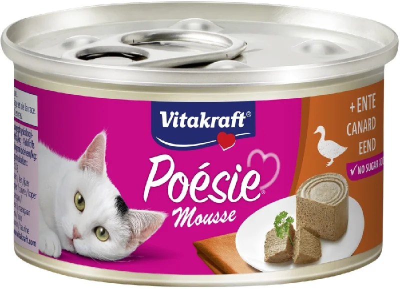 VITAKRAFT Poesie Mousse Conservă pentru pisici, cu Raţă 85g