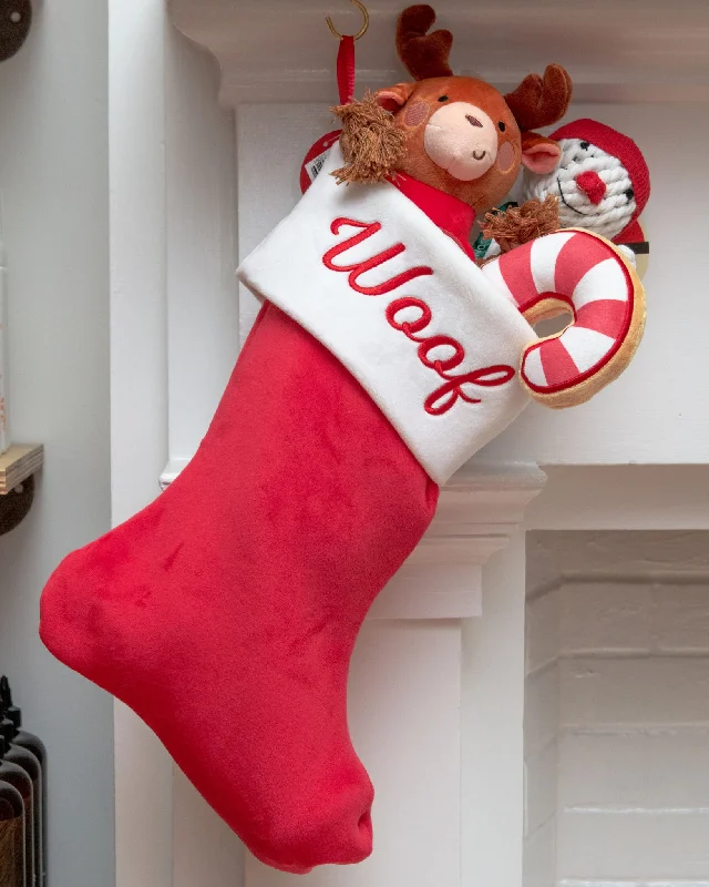 WOOF Christmas Dog Stocking