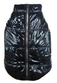 FAB DOG | Metallic Puffer Coat in Black